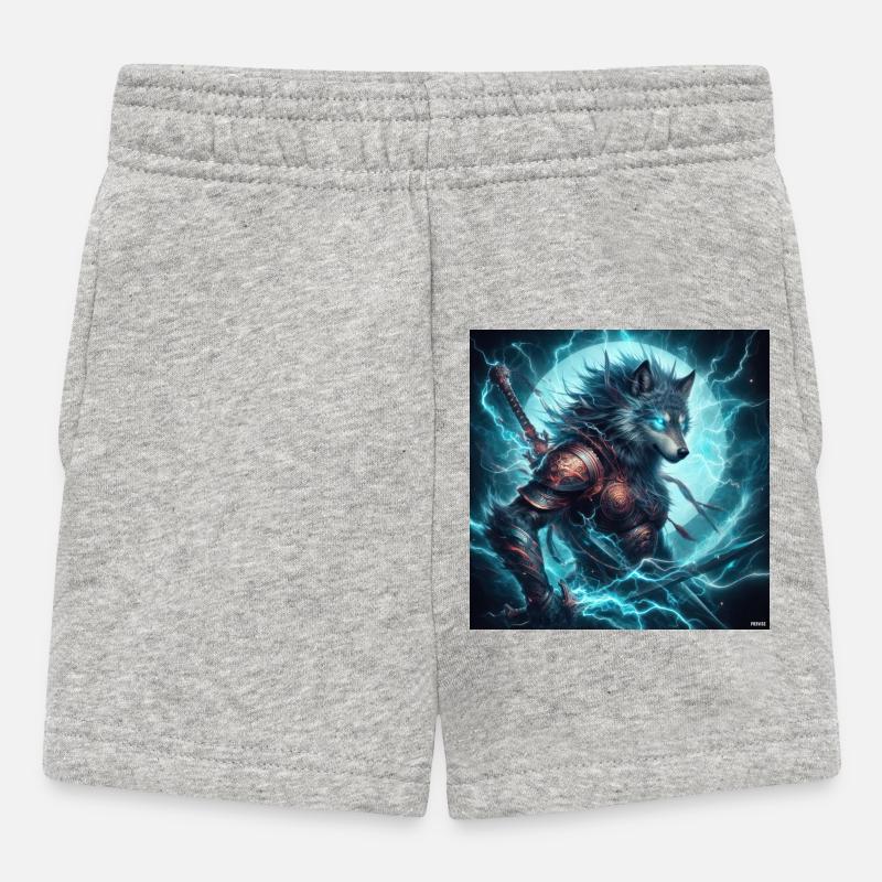 Luminous Arcane Wolf Armor - Baby Shorts - heather grey