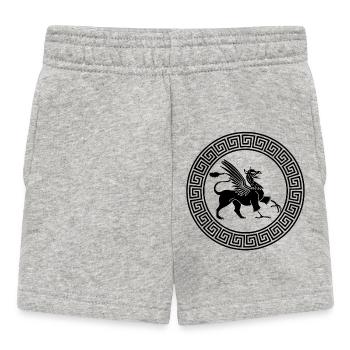 Symbole antique du griffon noir - Short Bébé - gris chiné - Devant