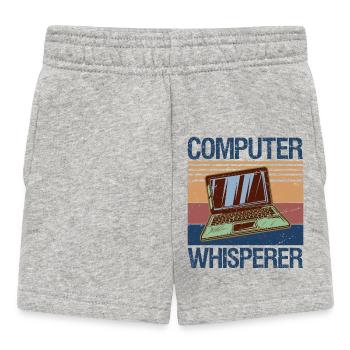 Computer Whisperer Shirt IT Tech Support Nerds - Baby Shorts - heather grey - Front