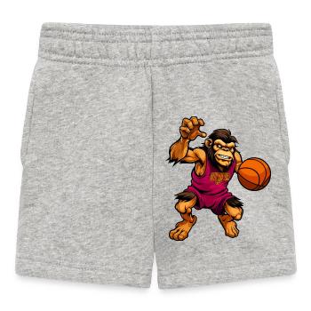 Ballon de basketball chimpanzé - Short Bébé - gris chiné - Devant