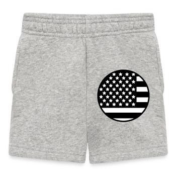 Drapeau des États-Unis - Short Bébé - gris chiné - Devant