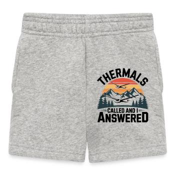 Glider thermals call, I answer – gliding - Baby Shorts - heather grey - Front