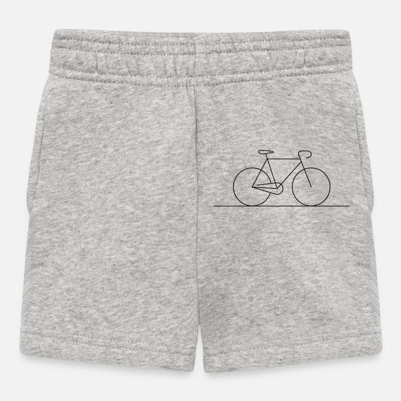 Silhouette moderne d’art de lignes de vélo - Short Bébé - gris chiné