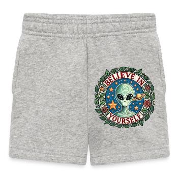 Glaube an dich selbst Alien Space Circle - Baby Shorts - Grau meliert - Vorne
