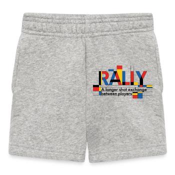 Rallye de tennis, rassemblements longs des fans - Short Bébé - gris chiné - Devant