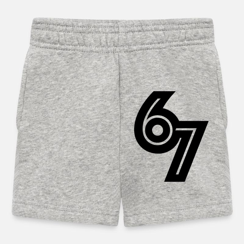 67 noir - Short Bébé - gris chiné