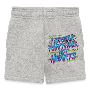 Cardiac TechI Break Rhythms Not Hearts Cath Lab - Baby Shorts - Grau meliert - Vorne
