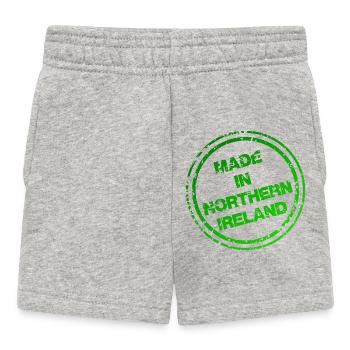 T-shirt N. Irish Pride - Logo « Made in N. Ireland » - Short Bébé - gris chiné - Devant