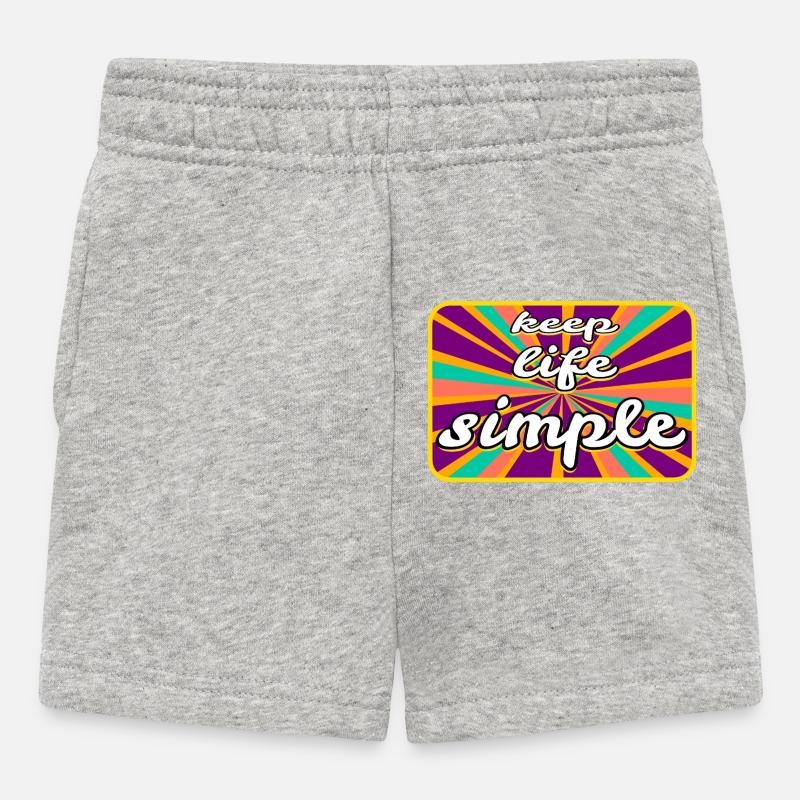 Vie simple - Short Bébé - gris chiné