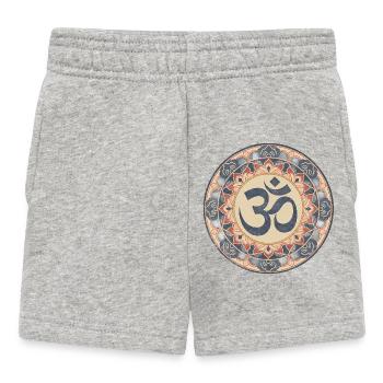 Om Mandala Zen Pattern - Baby Shorts - heather grey - Front