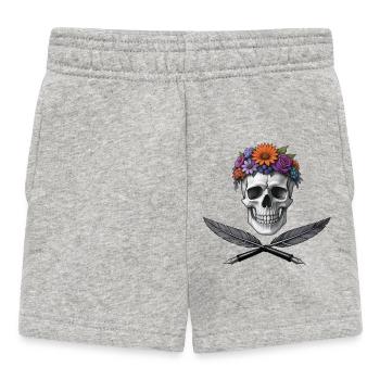 PIRATE POET - dark hell - Short Bébé - gris chiné - Devant