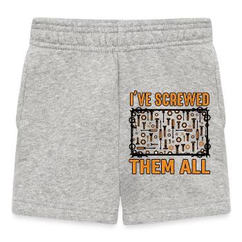 I've Screwed Them All Lustiger Schrauber Spruch - Baby Shorts - Grau meliert - Vorne