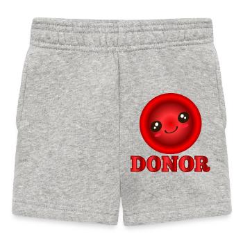 Donneur de sang - Short Bébé - gris chiné - Devant