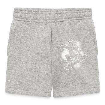 Snowboard Halftone Action - Baby Shorts - Grau meliert - Vorne