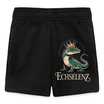 Echselenz Lustige Echse - Baby Shorts - Schwarz - Vorne