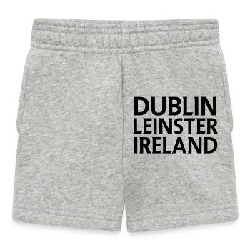 Dublin – Irland Textdesign - Baby Shorts - Grau meliert - Vorne