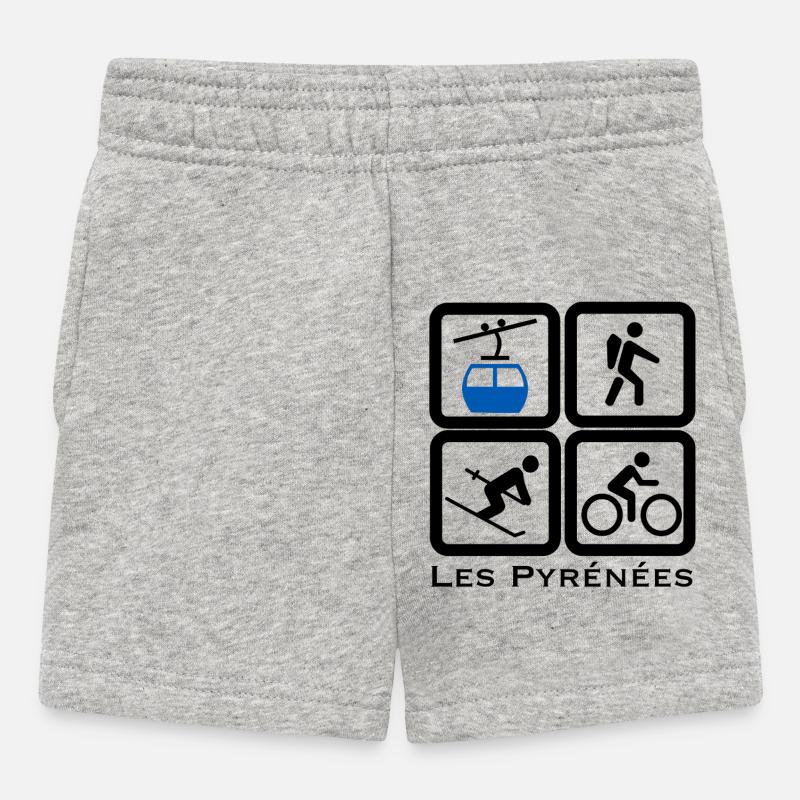 Les Pyrenees - Short Bébé - gris chiné
