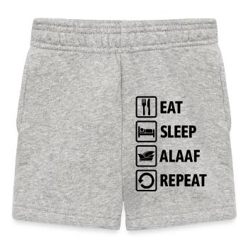 Eat Sleep Alaaf Repeat - Carnival, Shrovetide - Baby Shorts - heather grey - Front