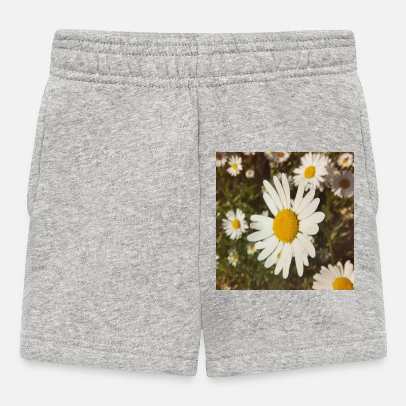 Daisies Sunlight - Baby Shorts - heather grey