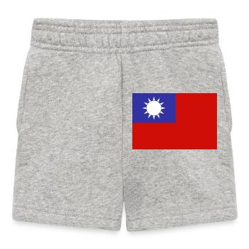 Taiwan flag - Baby Shorts - heather grey - Front