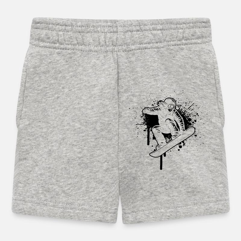 Déclaration pour tous les snowboardeurs - Short Bébé - gris chiné