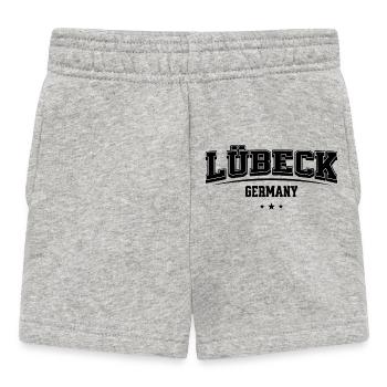 Lettrage de Lübeck, Allemagne - Short Bébé - gris chiné - Devant