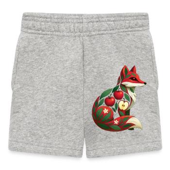 Fox Apple - Baby Shorts - heather grey - Front