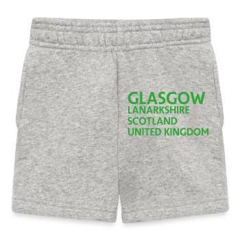 Glasgow – Scotland Textdesign - Short Bébé - gris chiné - Devant