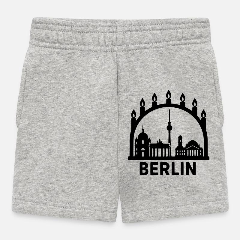 berlin schwibbogen weihnachts deko advent - Baby Shorts - Grau meliert