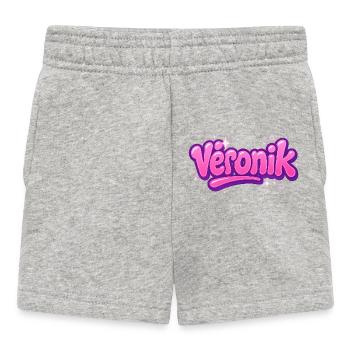 Veronik Graffiti Name Blase Pink Lila - Baby Shorts - Grau meliert - Vorne