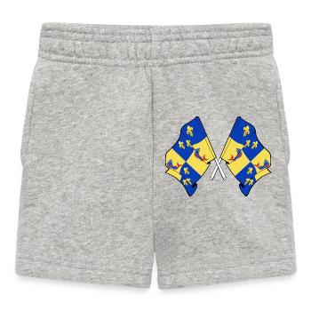 Drapeaux du Dauphiné croisés - Short Bébé - gris chiné - Devant