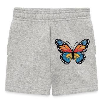 Colorful butterfly play of colors - Baby Shorts - heather grey - Front