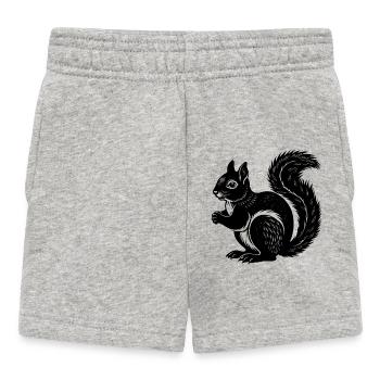 Eichhörnchen - Baby Shorts - Grau meliert - Vorne