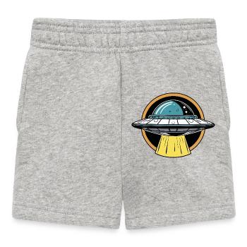 UFO Light Beam Cartoon - Baby Shorts - heather grey - Front