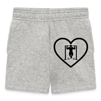 Heart Street Workout - Baby Shorts - heather grey - Front