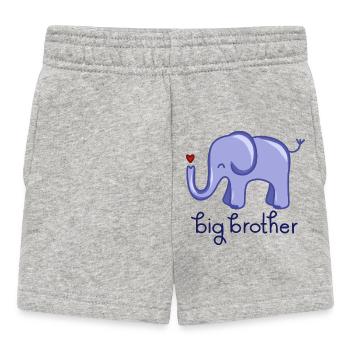 Frère aîné - Short Bébé - gris chiné - Devant