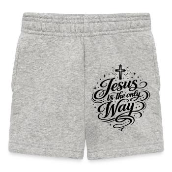 Jésus est la seule voie - Short Bébé - gris chiné - Devant