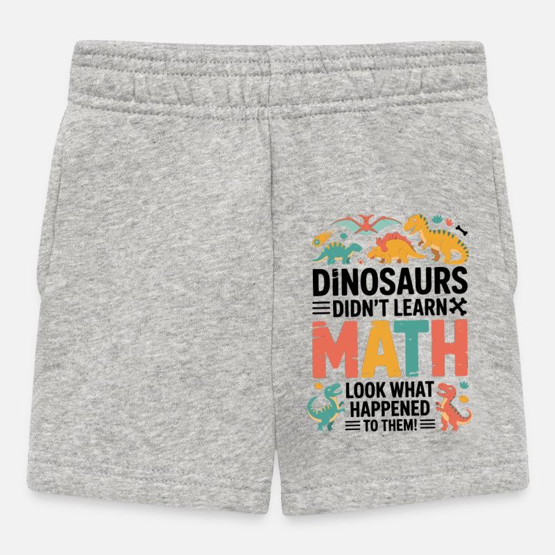 Citation drôle d’un professeur de dinosaures n’a pas appris les maths - Short Bébé - gris chiné