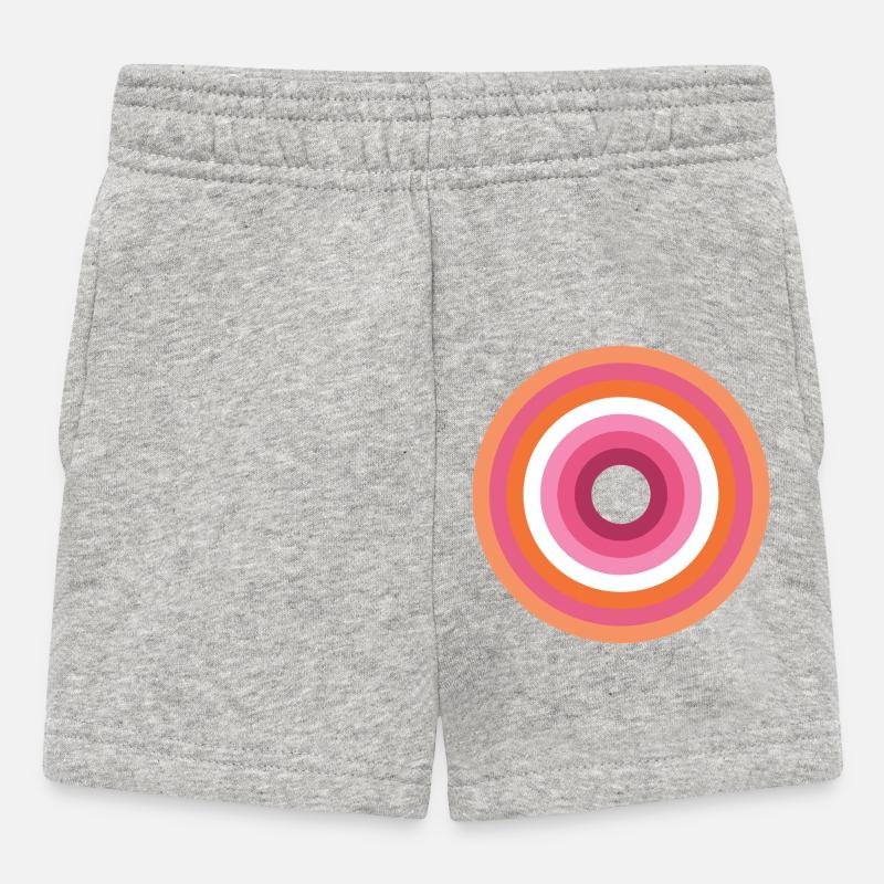 Palette Concentric Ring Lesbienne LGBTQ - Short Bébé - gris chiné