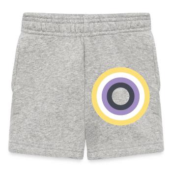 Concentric Ring Palette LGBTQ Non Binary - Baby Shorts - heather grey - Front