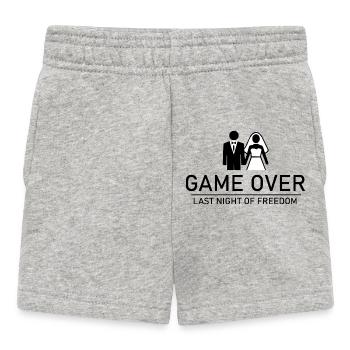 Game Over – Last Night of Freedom Hochzeit JGA - Baby Shorts - Grau meliert - Vorne