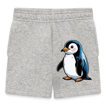 Comic Penguin Blue Tone - Baby Shorts - heather grey - Front