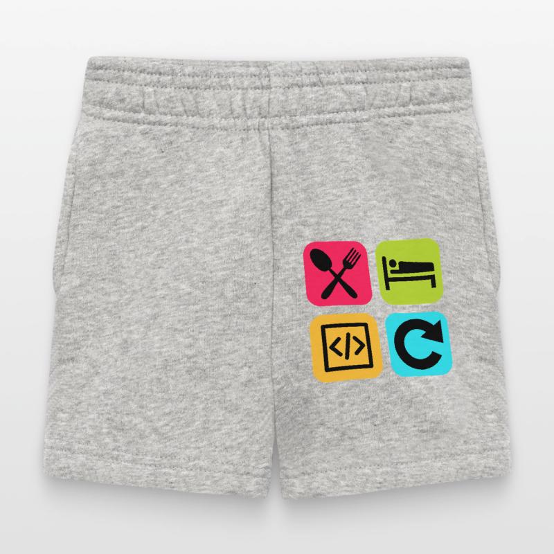 Manger Dormir Code Répéter Citation drôle Dev Short Bébé