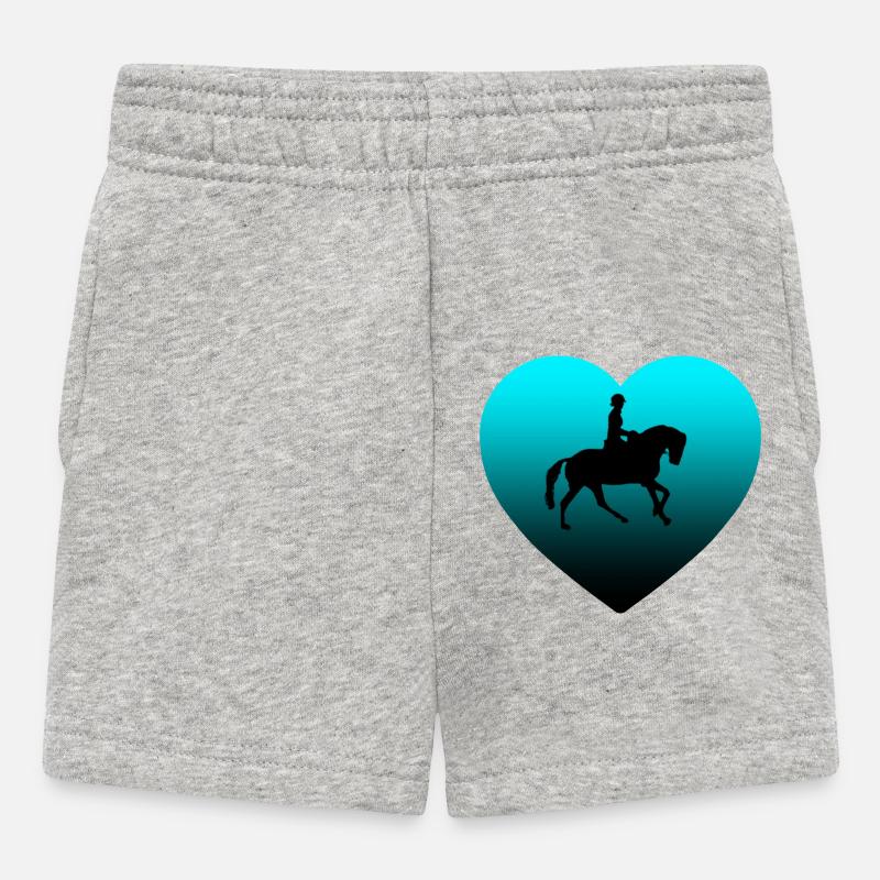 Pferde - Baby Shorts - Grau meliert
