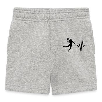 Handball ist mein Leben, Herzschlag, WM, EM, DE - Baby Shorts - Grau meliert - Vorne