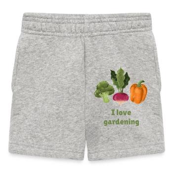 I love gardening - Baby Shorts - Grau meliert - Vorne