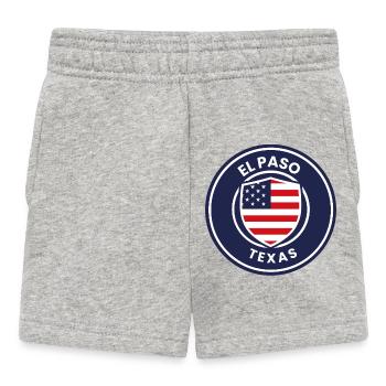 Bouclier du drapeau d’El Paso, Texas, - Short Bébé - gris chiné - Devant