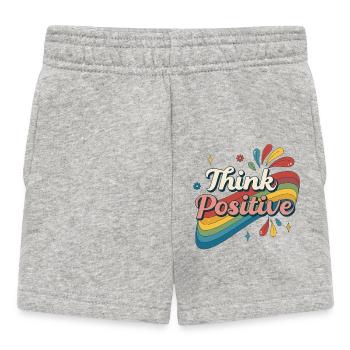 Think Positive Rainbow - Baby Shorts - heather grey - Front