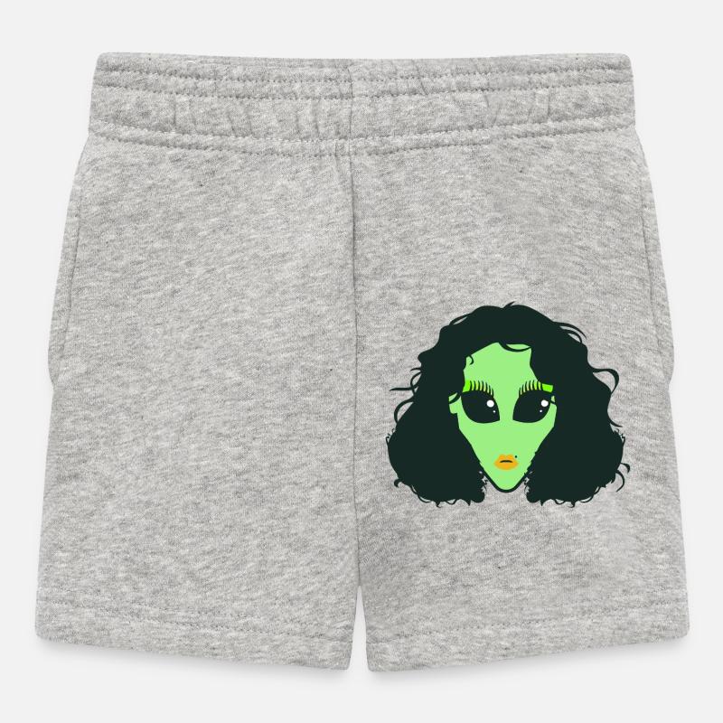 alien_drag_queen - Short Bébé - gris chiné