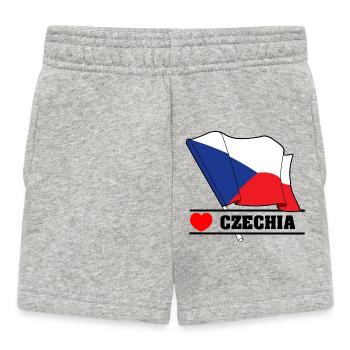 TSCHECHISCHE Republik – Flagge mit Herz - Baby Shorts - Grau meliert - Vorne
